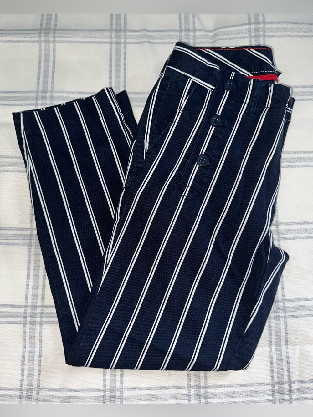 Tommy Hilfiger Navy & White Vertical Stripe Capris - Picture 6 of 7